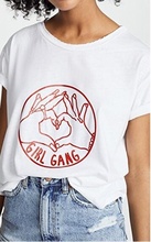 Menina gang t shirt feminino engraçado estético kawaii grunge gráfico moda tumblr vintage caber camiseta topo tshirt transporte da gota 2024 - compre barato
