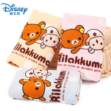 Disney rilakkuma cachecol quadrado de algodão com desenhos animados, toalha pequena macia e respirável para meninos e meninas 2024 - compre barato