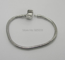 Free shipping 6pcs fashion white K color silver plated copper snake chain fit European fashion bracelet DIY 2024 - buy cheap