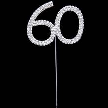 HOT SALE Cake Topper for 60th Wedding Anniversary/Birthday Party 2024 - buy cheap