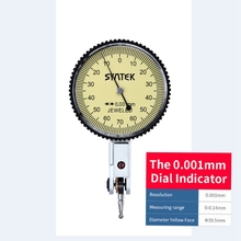 0.001mm Lever Indicator Analog Display Shockproof Dial Test 0-0.14mm Dial Indicator Gauge Meter Diameter 39.5mm Mini Micrometer 2024 - buy cheap