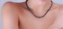 Collar de perlas de agua dulce para mujer, joyería AAA natural de 14-17 pulgadas, 35-43cm, 6x7mm, color negro, regalo de alta calidad 2024 - compra barato