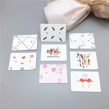 300pcs 3.5x2.5cm Paper jewelry display Card Accessories Boutique Packing Card Ear Stud Cute flower Tag Labels 2024 - buy cheap