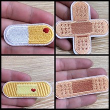 High-quality Cartoon Love Band-Aid Capsule wound patch Applique Iron On Embroidered Patches wholesale For Clothing DIY Sticke 2024 - buy cheap