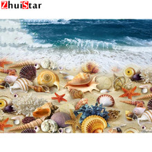 5d diamond painting full square Waves and shells mosaic diamond embroidery sale stitch accessories decoration WHH 2024 - buy cheap