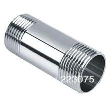 Free shipping SS304 Stainless steel Pipe fitting 1-1/2" Male x 1-1/2" Male  threaded  L 75MM 10pcs/lot 2024 - buy cheap