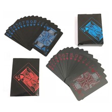 H 54 шт./компл. синие и красные игральные карты Водонепроницаемая гибкая ПВХ пластиковая покерная карта настольная игра уличная развлекательная Вечеринка игрушка 2024 - купить недорого