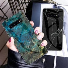 Luxury Marble Tempered Glass Case For Samsung Galaxy S10 Plus Cases Soft TPU Edge Protection Cover For Galaxy S10 Lite S10E capa 2024 - buy cheap