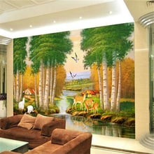 beibehang Seamless 3D TV backdrop of large silk cloth wallpaper European minimalist living room sofa mural papel de parede 2024 - buy cheap