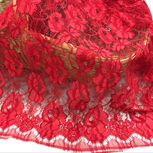 LASUI-tela de encaje para mujer, tejido hueco de encaje de pestañas de 4 colores, hermoso vestido de flores, C0236 2024 - compra barato