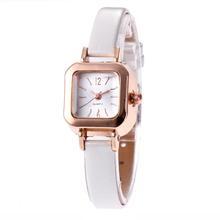 Vintage Square Dial Women Quartz Solid Color Faux Leather Strap Wrist Watch bayan saat zegarki damskie relogios montre 2024 - buy cheap