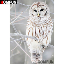 HOMFUN 5D DIY Diamond Painting Full Square/Round Drill "Animal owl" 3D Embroidery Cross Stitch gift Home Decor A01917 2024 - buy cheap