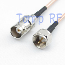 10PCS 15CM Pigtail coaxial jumper cable RG316 extension cord 6inch BNC female jack to F male plug  RF adapter connector 2024 - buy cheap