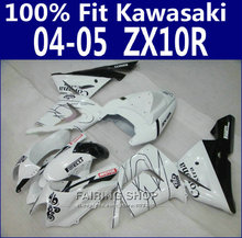 100%Fit Zx10r 2004 2005 04 05 Fairings For Kawasaki Ninja Fairing kit White black +EMS Free x23 2024 - buy cheap