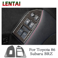 LENTAI-Panel de Control de ventanas para coche Toyota 86 Subaru BRZ, accesorios decorativos, botón de fibra de carbono, color negro 2024 - compra barato