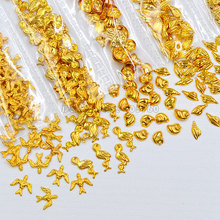 1 Pack 3D Mix Shape Gold Snail Seabirds Jellyfish Hippocampi Metal Stud Nail Art Rhinestones Gems Decorations DIY Salon Tip 10# 2024 - buy cheap