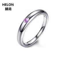 100% Natural Amethyst Engagement Ring Anniversary Wedding Band Solid 14k White Gold Women Ring Christmas Valentine's day gift 2024 - buy cheap