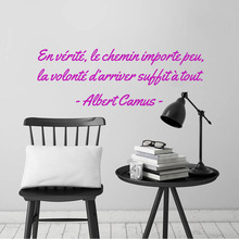 Stickers Le Chemin And La Volonte Wall Decal Mural Art Wallpaper Living Room Home Decor Albert Camus Quote House Decoration 2024 - buy cheap