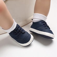 0-18M New Spring Newborn Baby Boys Classic Shoes PU Leather First Walkers Lace-Up Walking Prewalkers 2024 - buy cheap