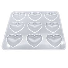 9pcs Heart DIY Epoxy Resin Crafts Jewelry Making Handmade Tools Mirror Crystal Molds Cake Fondant Chocolate Decora Silicone Mold 2024 - buy cheap