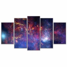 Canvas Painting Wall Art Home Decor Living Room 5 Pieces Colorful Star Filled Galaxy Poster Modular HD Printed Abstract Pictures 2024 - buy cheap