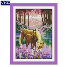NKF The Silent Valley Cross Stitch Pattern Handmade Craft Needlework Cross-Stitch Embroidery Kit Cross Stitch for Home Decor 2024 - buy cheap