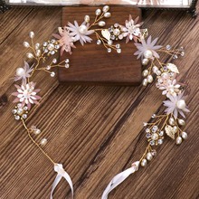 FORSEVEN-Diadema con perlas de imitación para novia, accesorios de joyas para el pelo 2024 - compra barato