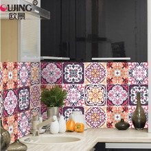 6pcs/set Moroccan Style Colorful Pattern Hard Tile Floor Wall Sticker Home Decor Kitchen Bathroom Toilet Decoration Art Mural 2024 - buy cheap