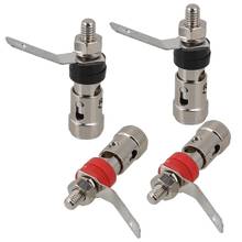 33mm Length Plated 4mm Banana Audio Plug Jack Socket Connector Amplifier Terminal Spring Loaded Press Type Binding Post 4pcs 2024 - buy cheap