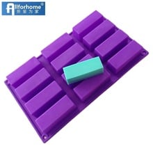 12 Hole Rectangle Bar Soap Mold Silicone Soap DIY Mold Chocolate Mold Mousse Cake Mould Muffin Cup Soap Making Tools 2024 - buy cheap