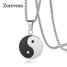 ZORCVENS-collar de Tai Chi Unisex, colgante de acero inoxidable, estilo chino, novedad 2024 - compra barato