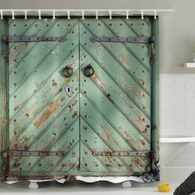 Rustic Wooden Barn Door Shower Curtain Retro Farmhouse Bathroom Screens Waterproof Extra Long Polyester Fabric for Bathtub Decor 2024 - buy cheap