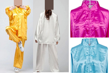 Conjunto de roupas uniformes tai-chi taiji, 4 cores, unissex, uniformes, artes casais, kung fu 2024 - compre barato