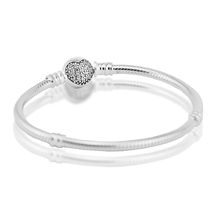 Sparkling Heart Silver Bracelets with Clear CZ 100% 925 Sterling-Silver-Jewelry For Women Free Shipping 13B034 2024 - buy cheap