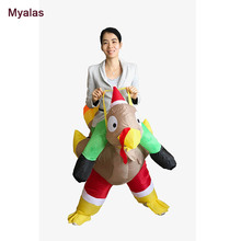 New Inflatable Turkey Costume For Christmas Gift Rooster Halloween Costume For Adult Christmas Costumes Cartoon Chicken Costume 2024 - buy cheap