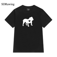 Camisetas de algodón con estampado de Terrier para mujer, Camisetas estampadas de amantes de los perros, camisetas Hipster Tumblr acogedoras de verano 2024 - compra barato