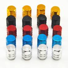 4pcs Universal Aluminum Car Tyre Air Valve Caps Bicycle Tire Valve Cap Car Wheel Styling Round Red Black Blue Silver Gold 2024 - buy cheap