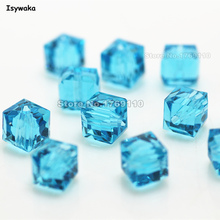 Istiaka contas de cristal, amuleto de contas de vidro, 8mm, cor azul do lago, austríaco, contas de cristal, contas espaçadoras soltas, para fazer joias diy 2024 - compre barato