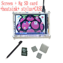 3,5-дюймовый ЖК-дисплей модуль 320*480 пикселей разрешение резистивная сенсорная панель с бесплатной 8g sd-картой, чехол для raspberry pi 2024 - купить недорого