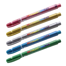 5 pcs Metallic color paint marker pen for drawing writing on paper metal glass Shiny gold silver red blue Art supplies EB553 2024 - buy cheap