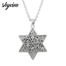 Skyrim Bayan Kolye Wicca Religious Pendant Necklace Women/ Men Jewelry Accessories Long Necklaces with Simple Link Chain 2024 - buy cheap