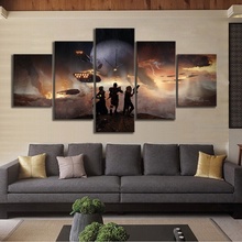 5 Piece Destiny 2 Spaceship War Canvas Painting Fantasy Wall Art for Home Decor Video Game Poster 2024 - buy cheap