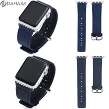 Brazalete de mezclilla azul, correa de tela para Apple Watch, banda de 44mm, 42mm, 40mm y 38mm, pantalón vaquero deportivo, correas de reloj para iWatch Series 1, 2, 3, 4, 5 2024 - compra barato