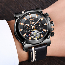 LIGE Brand Men Watches Automatic Mechanical Watch Tourbillon Sport Clock Leather Casual Business Retro Wristwatch Relojes Hombre 2024 - buy cheap