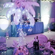 Adornos de cristal para decoración de boda, cadena plana acrílica con forma de gota para escena de boda 2024 - compra barato