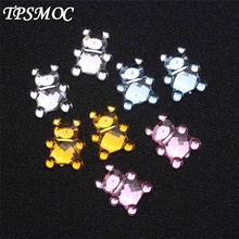 TPSMOC-oso de peluche acrílico con diamantes de imitación, 1000 unidades por lote, decoración para Baby Shower, tabla de dispersión 2024 - compra barato