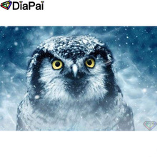 DIAPAI Diamond Painting 5D DIY 100% Full Square/Round Drill "Animal owl" Diamond Embroidery Cross Stitch 3D Decor A24338 2024 - buy cheap