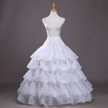Бесплатная доставка, лидер продаж 2016, Высококачественная Белая Нижняя юбка с 6 ободками, Нижняя юбка в стиле кринолина для свадебного платья, свадебное платье, в наличии 2024 - купить недорого