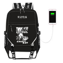 Популярный рюкзак с японским аниме Токийский Гуль с принтом, мультяшный дорожный рюкзак Kaneki Ken, сумки на плечо с USB-зарядкой, рюкзак для ноутбука 2024 - купить недорого