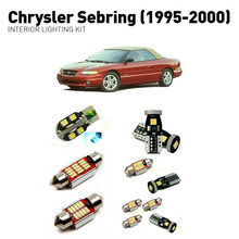 Светодиодные интерьерные лампы для Chrysler sebring 1995-2000 11 шт. светодиодные лампы для автомобилей комплект освещения автомобильные лампы Canbus 2024 - купить недорого